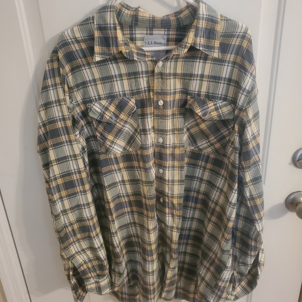 Ll Bean Button Down Shirt Euc - image 1